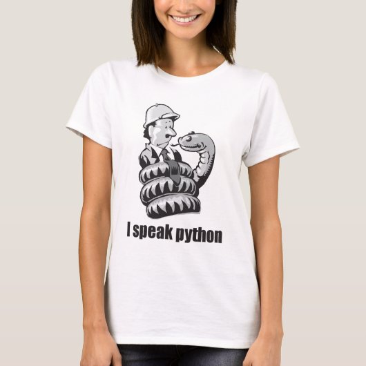 Ik spreek Python T-shirt (Voorkant)