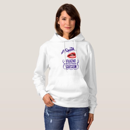 IK SPREEK SARCASME HOODIE (Voorkant volledig)