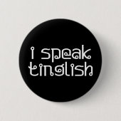 ik spreek tintelend ronde button 5,7 cm (Voorkant)