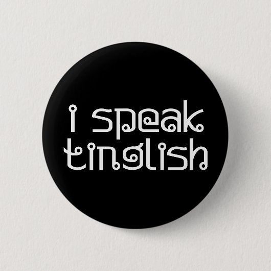 ik spreek tintelend ronde button 5,7 cm (Voorkant)