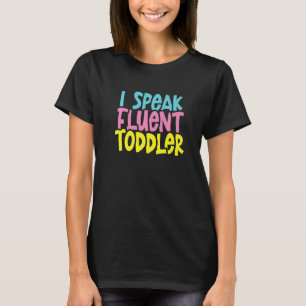 Ik spreek vloeiend als moeder en vader, ouders t-shirt