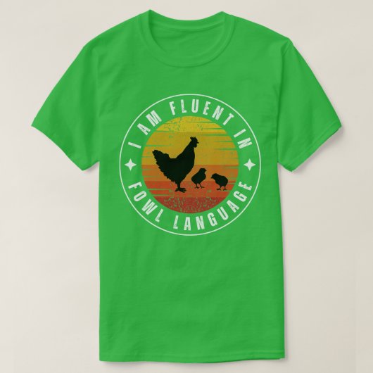 Ik spreek vloeiend vogeltaal Kip 2 T-shirt (Design voorkant)