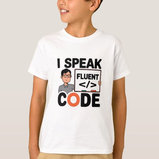 Ik spreek vloeiende code t-shirt (Voorkant)