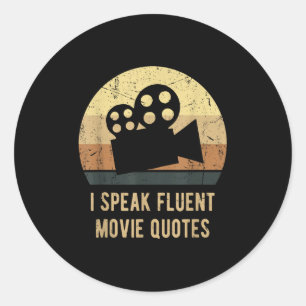 Ik spreek vloeiende film citeert grappige film lo ronde sticker