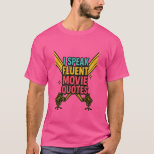 Ik spreek vloeiende film citeert neon hollywood ku t-shirt