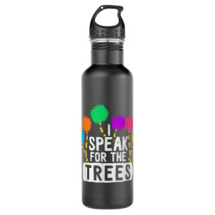 Ik spreek voor de Boom Earth Day Inspiration Hippi Waterfles