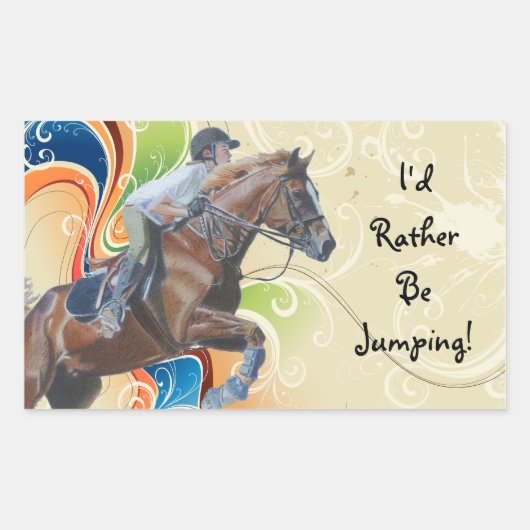 Ik spring liever! Paarden Stickers (Voorkant)