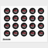 Ik spring niet, ik vlieg en veld polsstokhoogsprin ronde sticker (Vel)