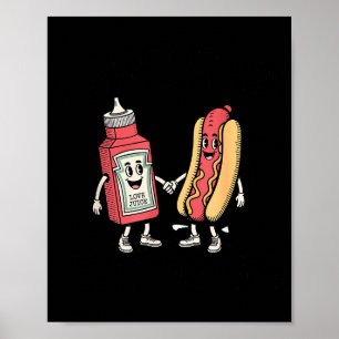 Ik spuit op sappige Wieners Hete Hond Grappige Gra Poster