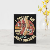 Ik spuit op sappige worstjes Meme humor sarcastisc Kaart (Gele Bloem)