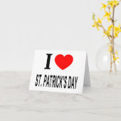 Ik ❤️ ST. PATRICK'S DAG Kaart (Gele Bloem)