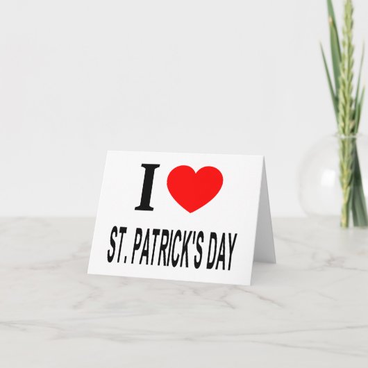 Ik ❤️ ST. PATRICK'S DAG Kaart (Voorkant)