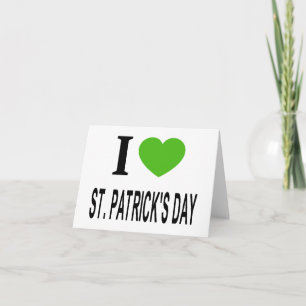 Ik ❤️ ST. PATRICKSDAG met groen hart Kaart