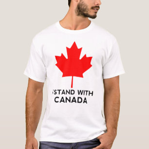 Ik sta achter Canada Amerika Canadees Vlag van de  T-shirt