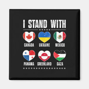 Ik Sta Achter Canada Groenland Mexico Panama Gaza Magneet