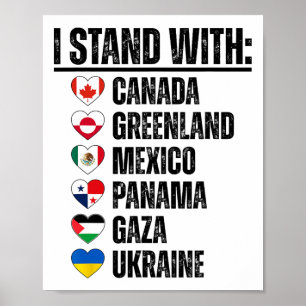 Ik Sta Achter Canada Groenland Mexico Panama Gaza Poster
