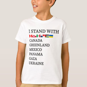 Ik sta achter Canada Groenland Mexico Panama Gaza T-shirt