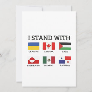 Ik sta achter Canada, Mexico, Gaza en Oekraïne Kaart
