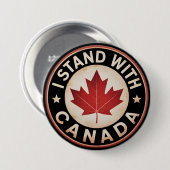 Ik sta achter Canada Ronde Button 7,6 Cm (Voorkant /achterkant)