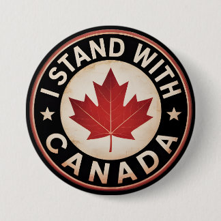 Ik sta achter Canada Ronde Button 7,6 Cm