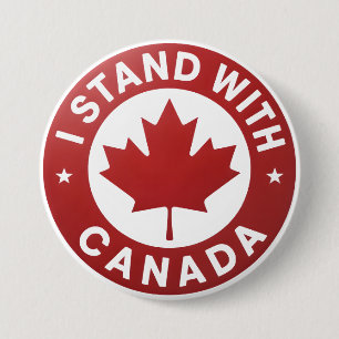 Ik sta achter Canada Ronde Button 7,6 Cm