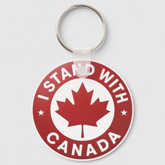 Ik sta achter Canada Sleutelhanger (Voorkant)