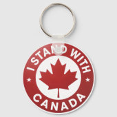 Ik sta achter Canada Sleutelhanger (Achterkant)