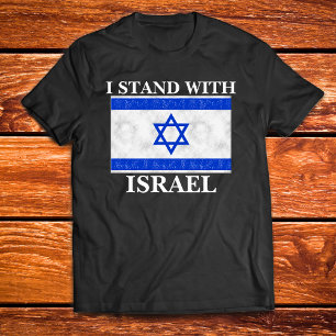 Ik sta achter de blauw-witte vlag van Israël T-shirt
