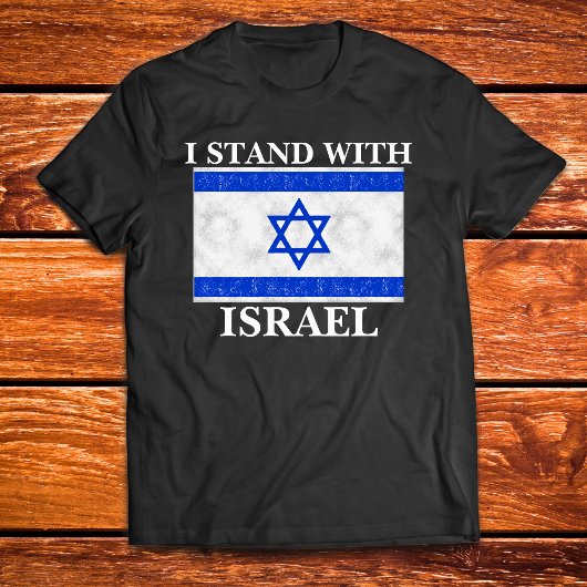 Ik sta achter de blauw-witte vlag van Israël T-shirt