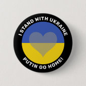 Ik sta achter de Button tegen de oorlog in Oekraïn (Voorkant)