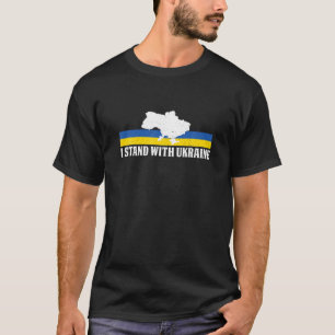 Ik sta achter de Oekraïense plattegrond Oekraïens T-shirt