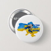 Ik sta achter de Oekraïense slogan Ronde Button 5,7 Cm (Voorkant /achterkant)