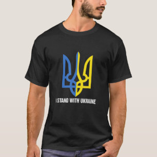 Ik sta achter de Oekraïense vlag om Oekraïne Oekra T-shirt
