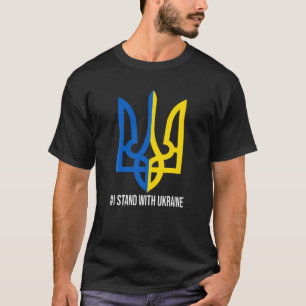 Ik sta achter de Oekraïense vlag om Oekraïne Oekra T-shirt
