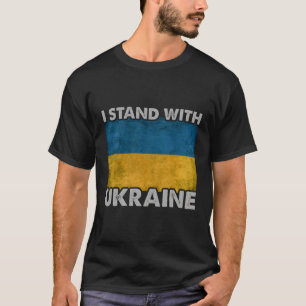 Ik sta achter de Oekraïense vlag om Oekraïne te st T-shirt