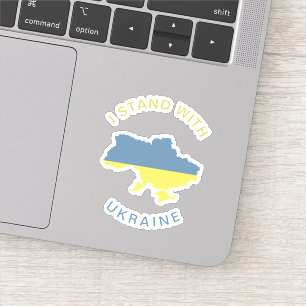 Ik sta achter de steun van de Oekraïense vlaggenka Sticker