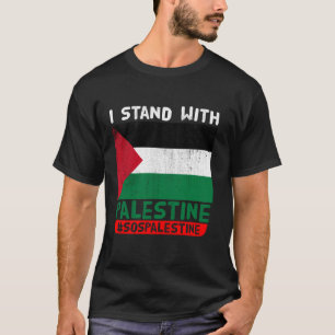 Ik sta achter Free Palestine Support SOS Palestine T-shirt