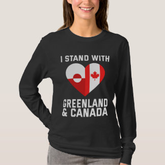 Ik sta achter Groenland en Canada T-shirt