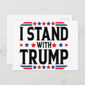Ik sta achter het Briefkaart van Trump (Voorkant / Achterkant)