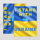 Ik sta achter het Oekraïense Briefkaart voor vrijh (Voorkant / Achterkant)