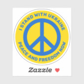 Ik sta achter het Oekraïense vredessymbool nee teg Sticker (Vel)