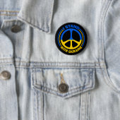 Ik sta achter het Oekraïense vredessymbool Ronde Button 5,7 Cm (In situ)