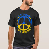 Ik sta achter het Oekraïense vredessymbool T-shirt (Voorkant)