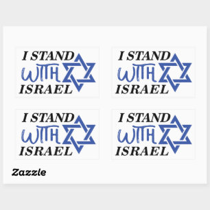 Ik sta achter Israël hoogmoed Rechthoekige Sticker