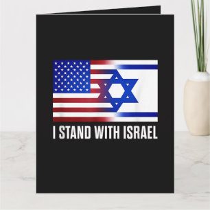 Ik sta achter Israël patriottisch Bedankkaart