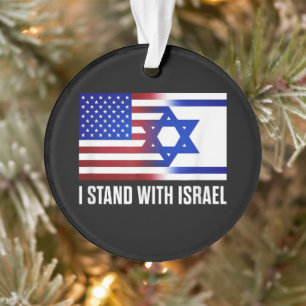 Ik sta achter Israël patriottisch Ornament
