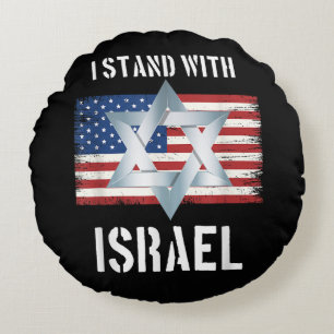 ik sta achter Israël Rond Kussen