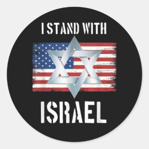 ik sta achter Israël Ronde Sticker