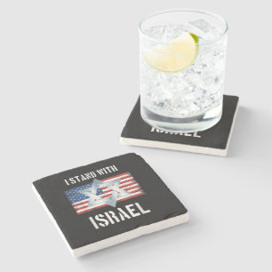 ik sta achter Israël Stenen Onderzetter