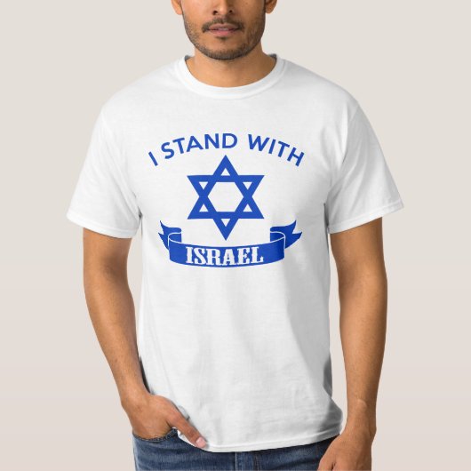 Ik sta achter Israël T-shirt (Voorkant)